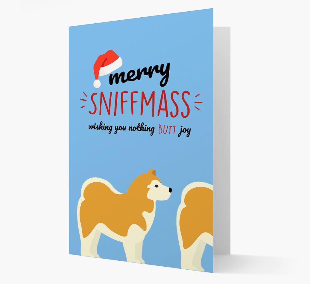 'Merry Sniffmass' - Personalized {breedFullName} Christmas Card
