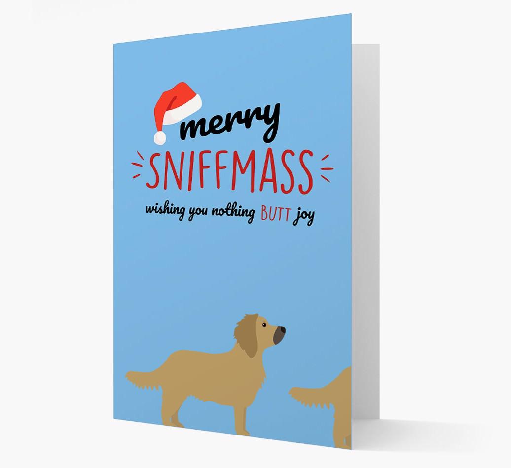 'Merry Sniffmass' - Personalized {breedFullName} Christmas Card