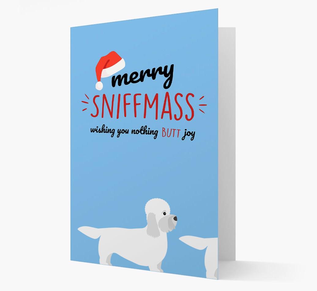 'Merry Sniffmass' - Personalized {breedFullName} Christmas Card