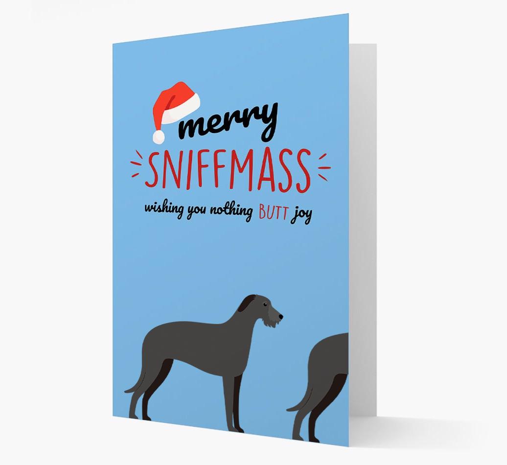 'Merry Sniffmass' - Personalized {breedFullName} Christmas Card