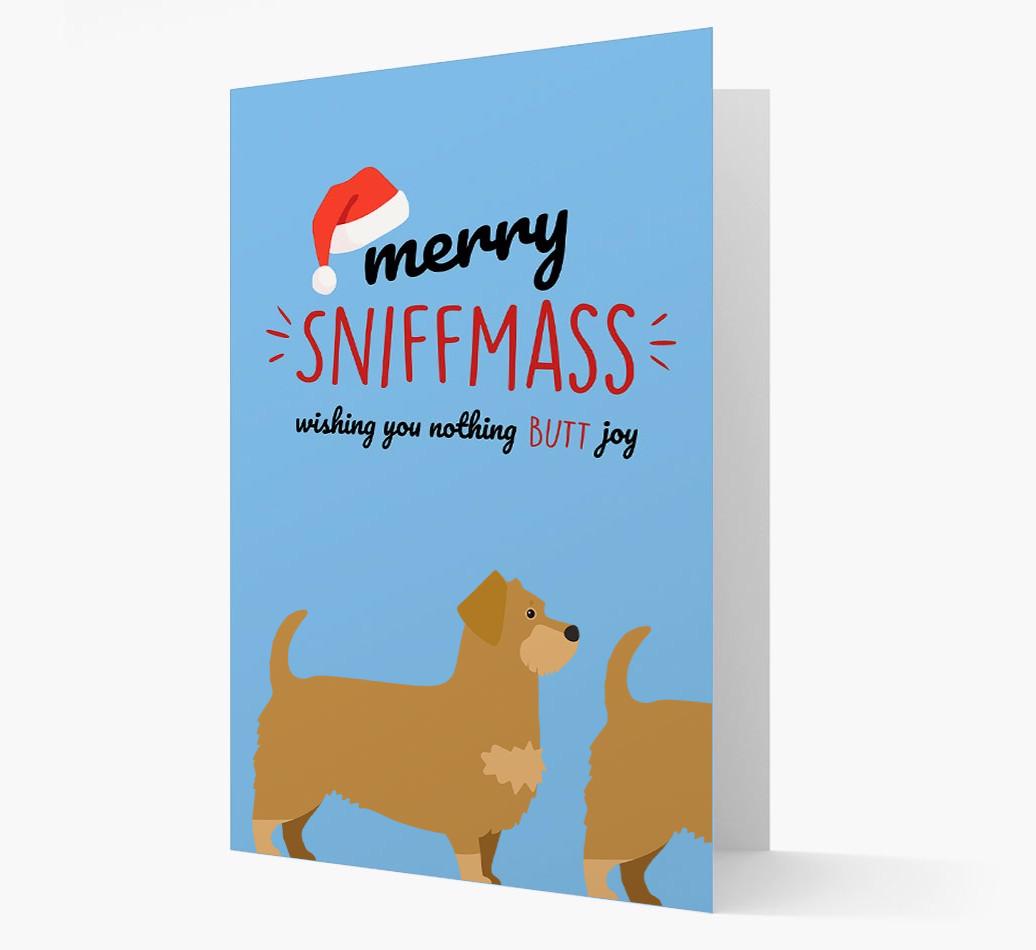 'Merry Sniffmass' - Personalized {breedFullName} Christmas Card