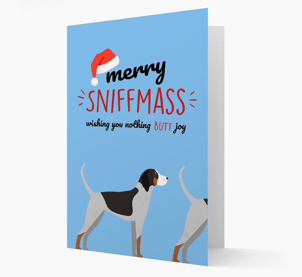 'Merry Sniffmass' - Personalized {breedFullName} Christmas Card