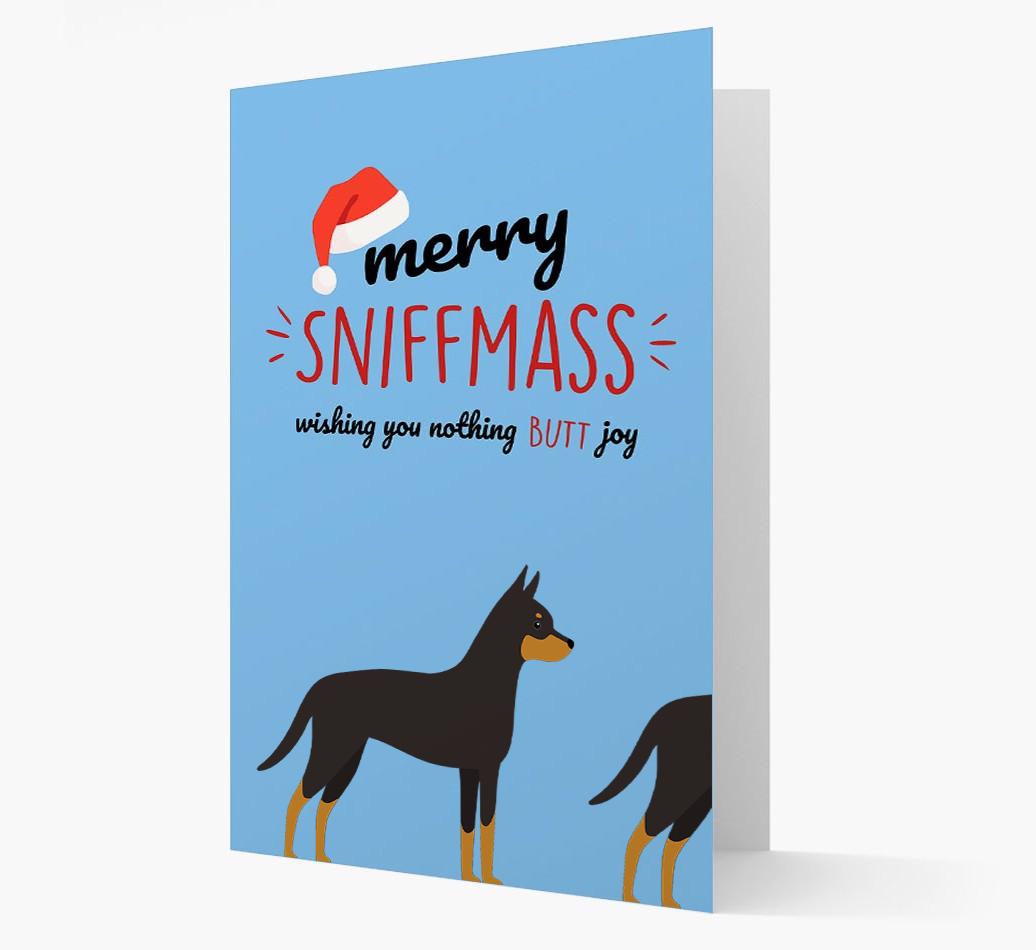 'Merry Sniffmass' - Personalized {breedFullName} Christmas Card