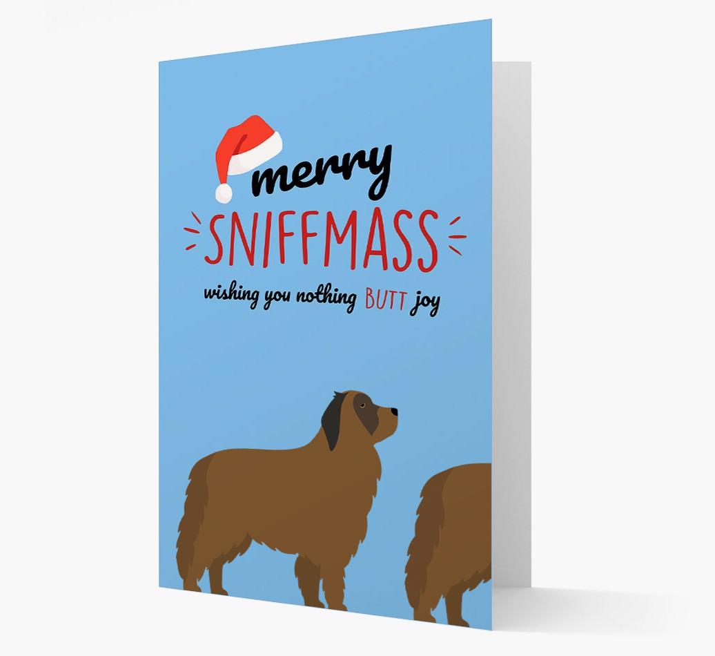 'Merry Sniffmass' - Personalized {breedFullName} Christmas Card