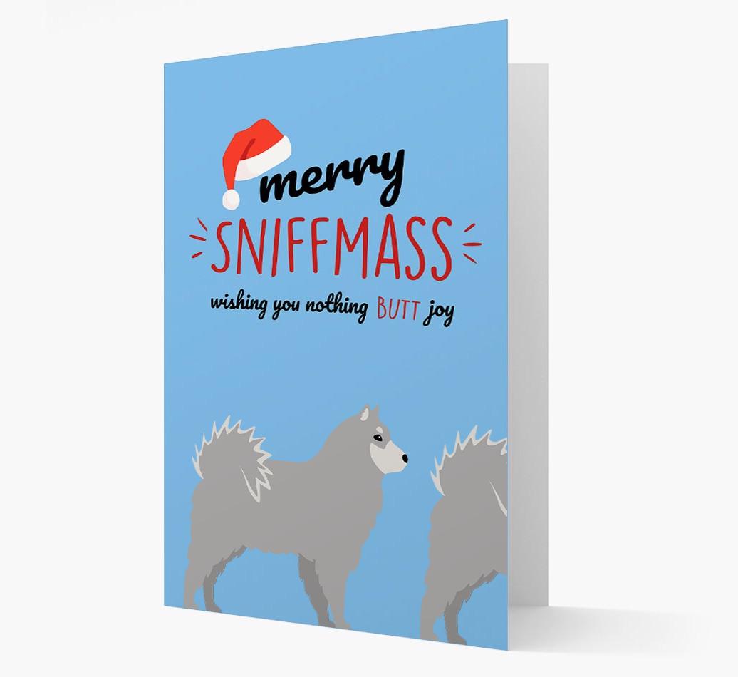 'Merry Sniffmass' - Personalized {breedFullName} Christmas Card