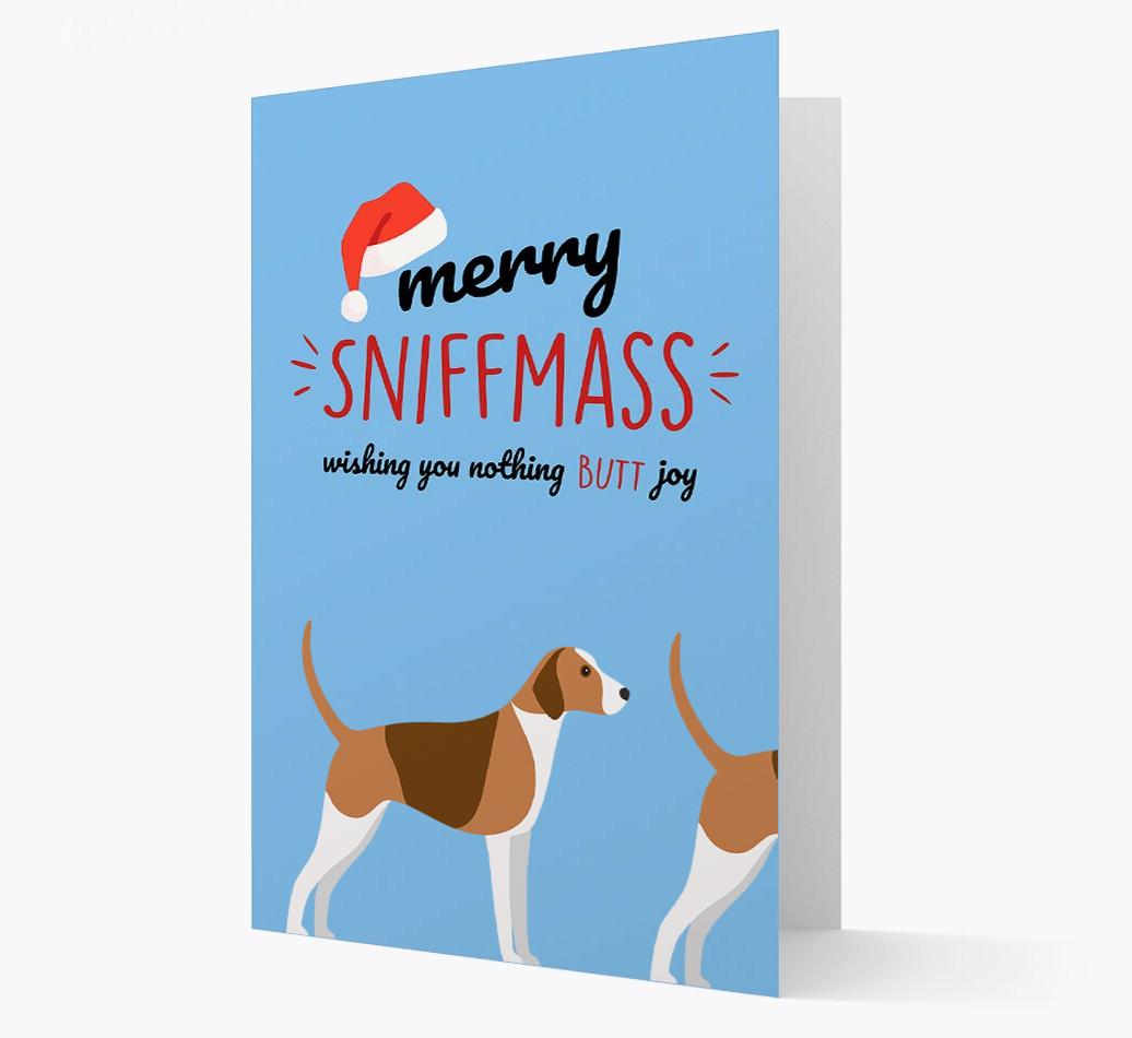 'Merry Sniffmass' - Personalized {breedFullName} Christmas Card