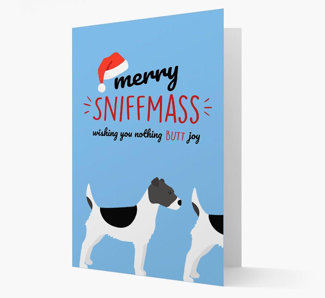 'Merry Sniffmass' - Personalized {breedFullName} Christmas Card