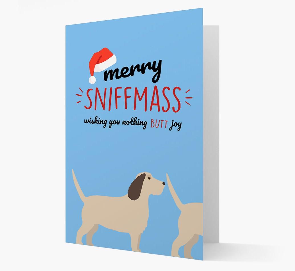 'Merry Sniffmass' - Personalized {breedFullName} Christmas Card