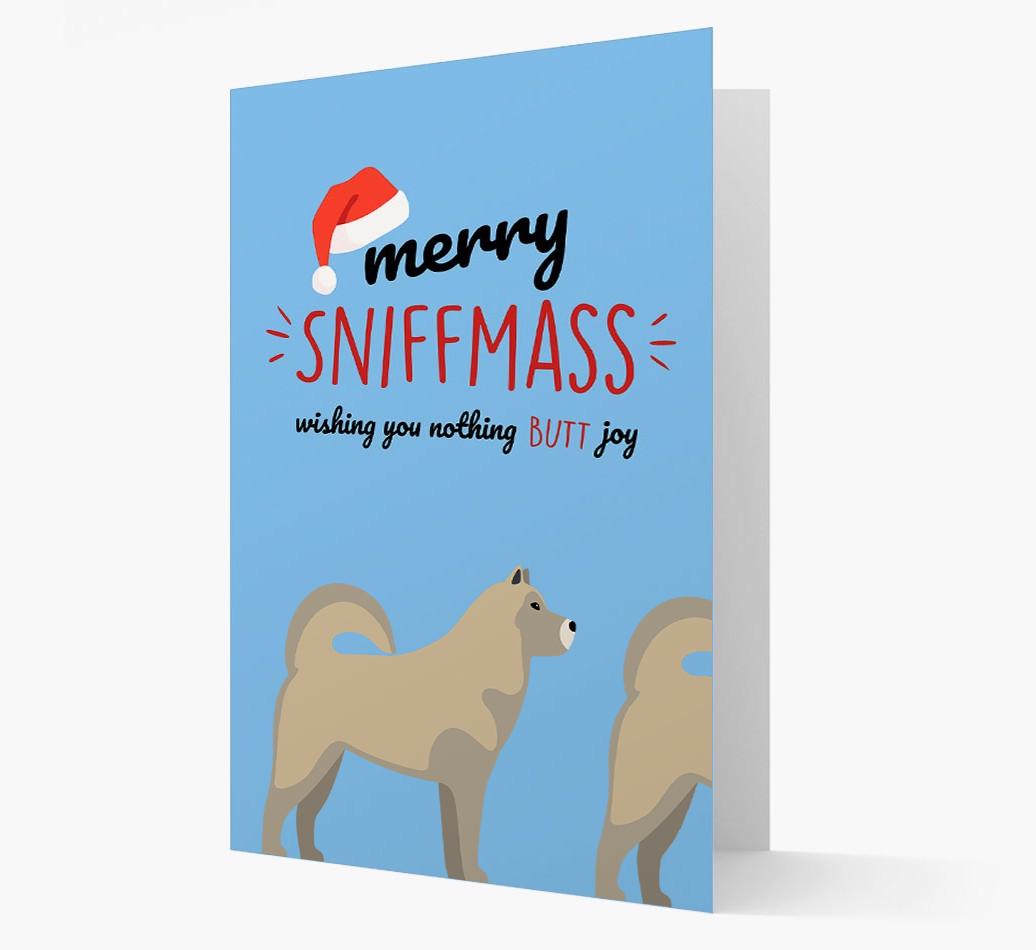 'Merry Sniffmass' - Personalized {breedFullName} Christmas Card