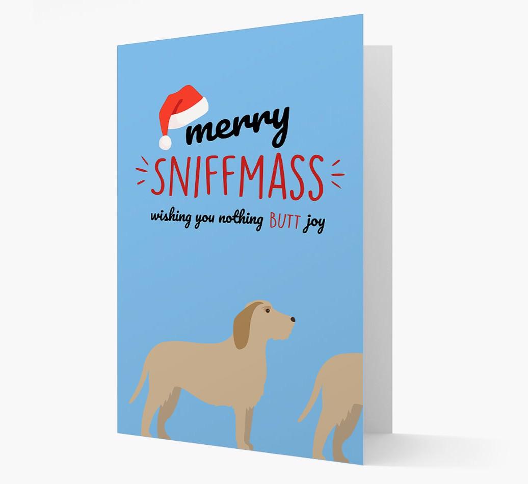 'Merry Sniffmass' - Personalized {breedFullName} Christmas Card