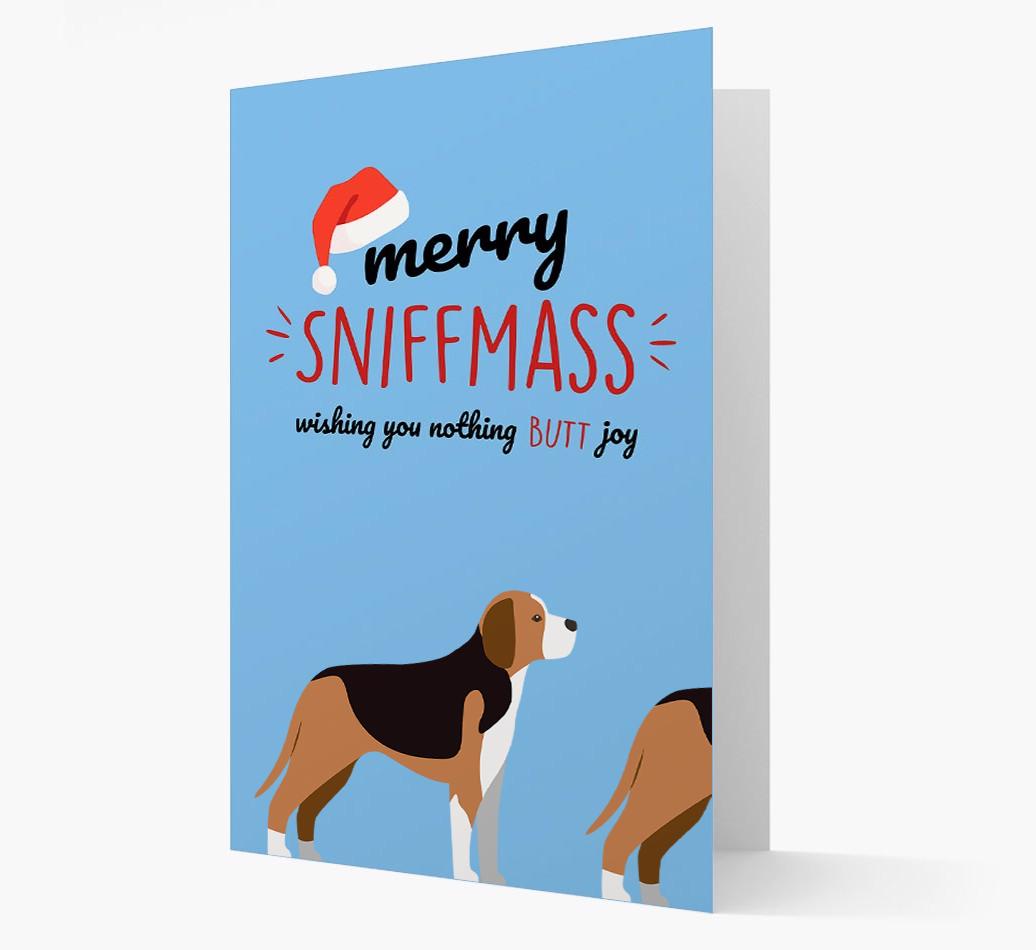 'Merry Sniffmass' - Personalized {breedFullName} Christmas Card