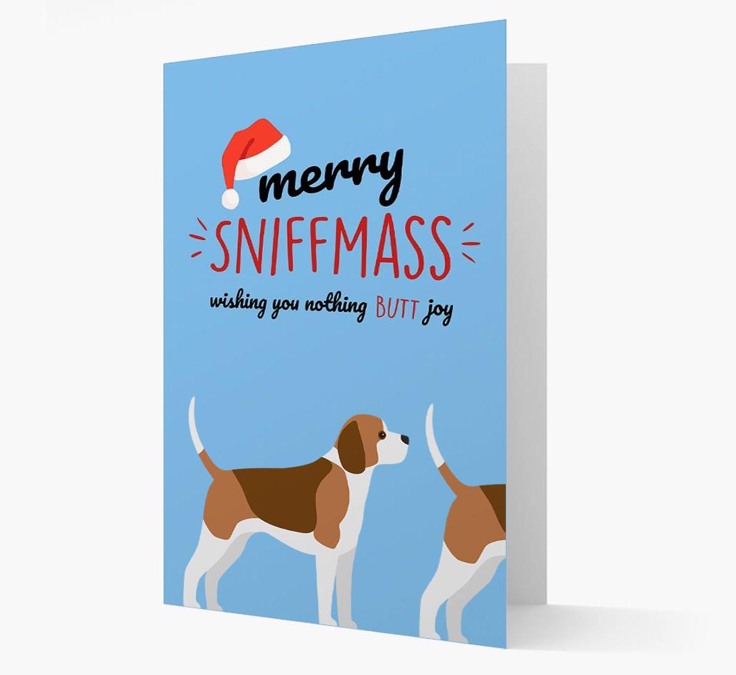 'Merry Sniffmass' - Personalized {breedFullName} Christmas Card