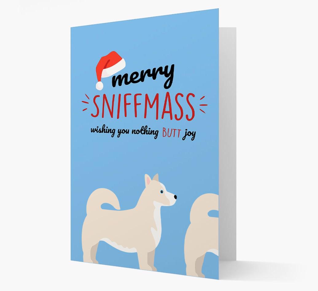 'Merry Sniffmass' - Personalized {breedFullName} Christmas Card