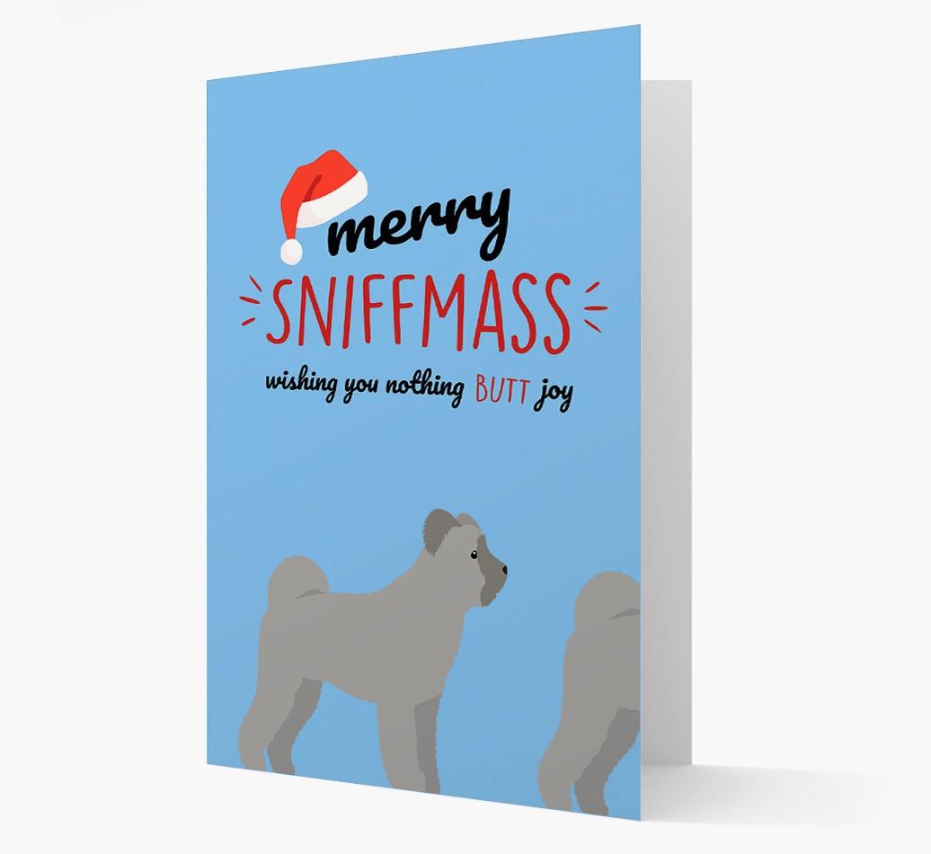 'Merry Sniffmass' - Personalized {breedFullName} Christmas Card