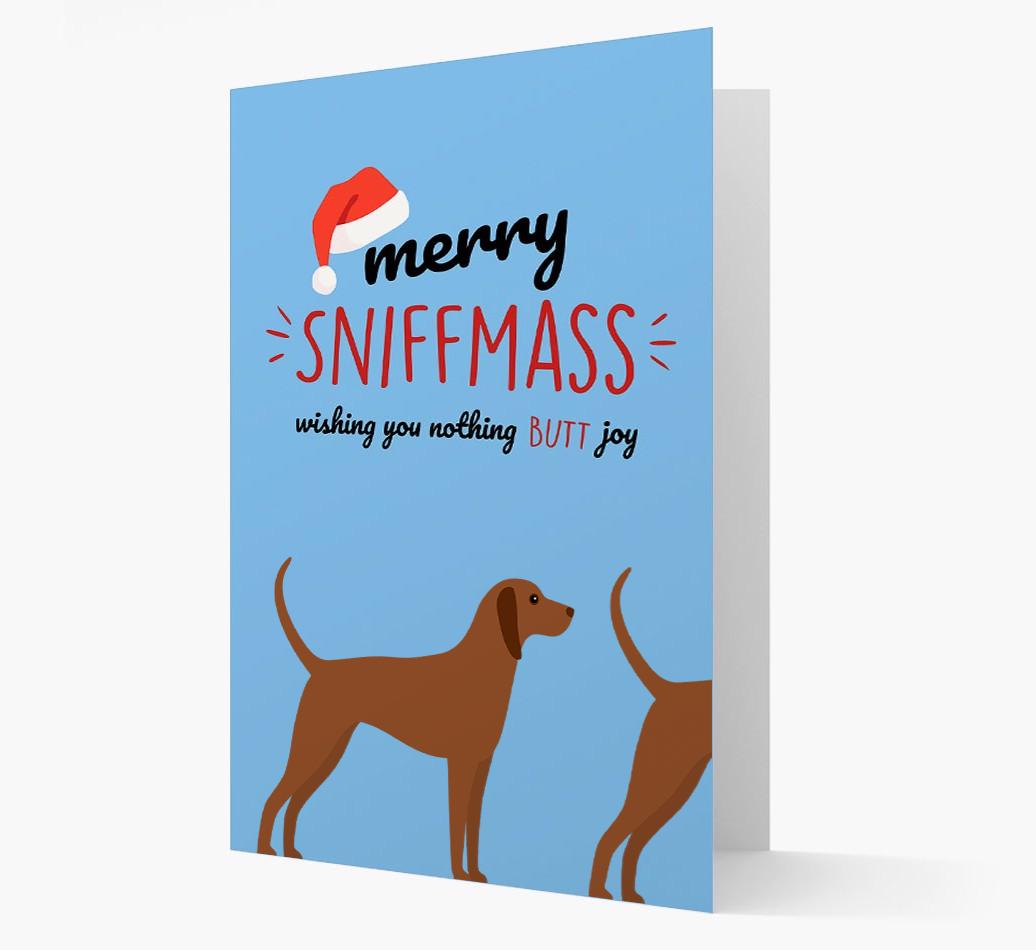 'Merry Sniffmass' - Personalized {breedFullName} Christmas Card