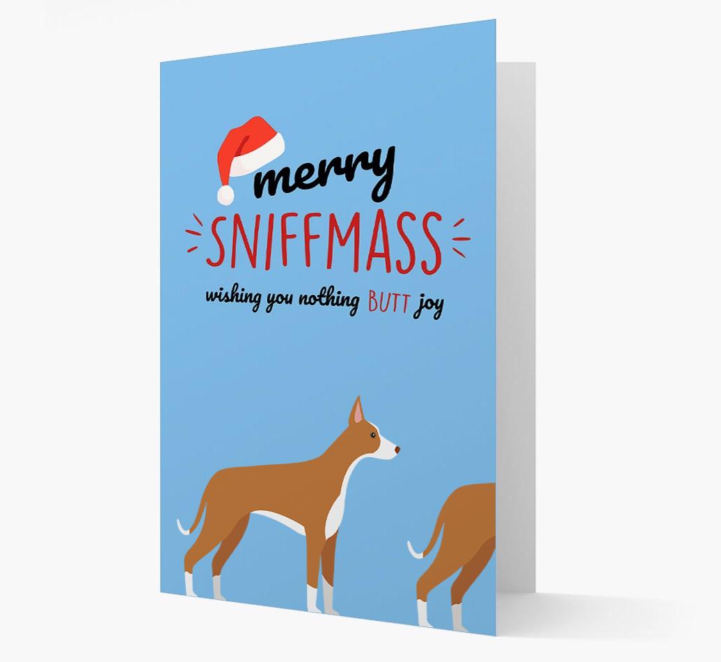 'Merry Sniffmass' - Personalized {breedFullName} Christmas Card