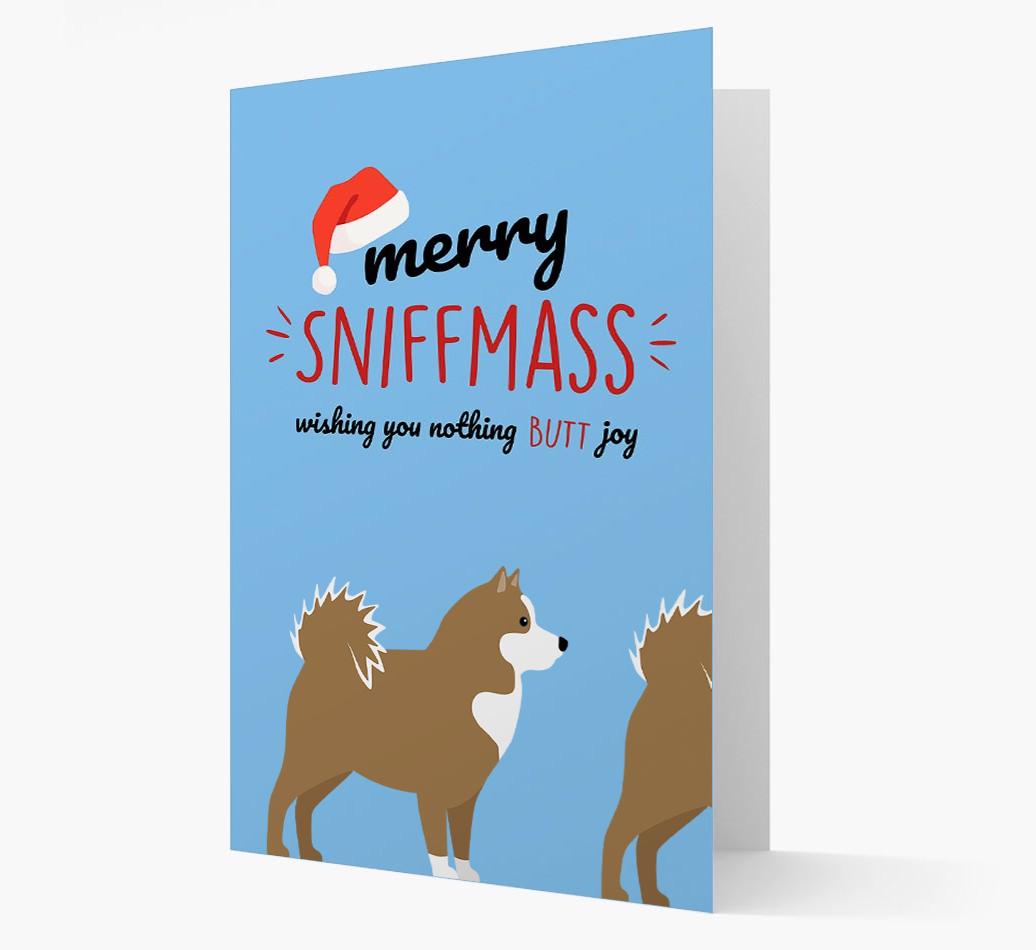 'Merry Sniffmass' - Personalized {breedFullName} Christmas Card