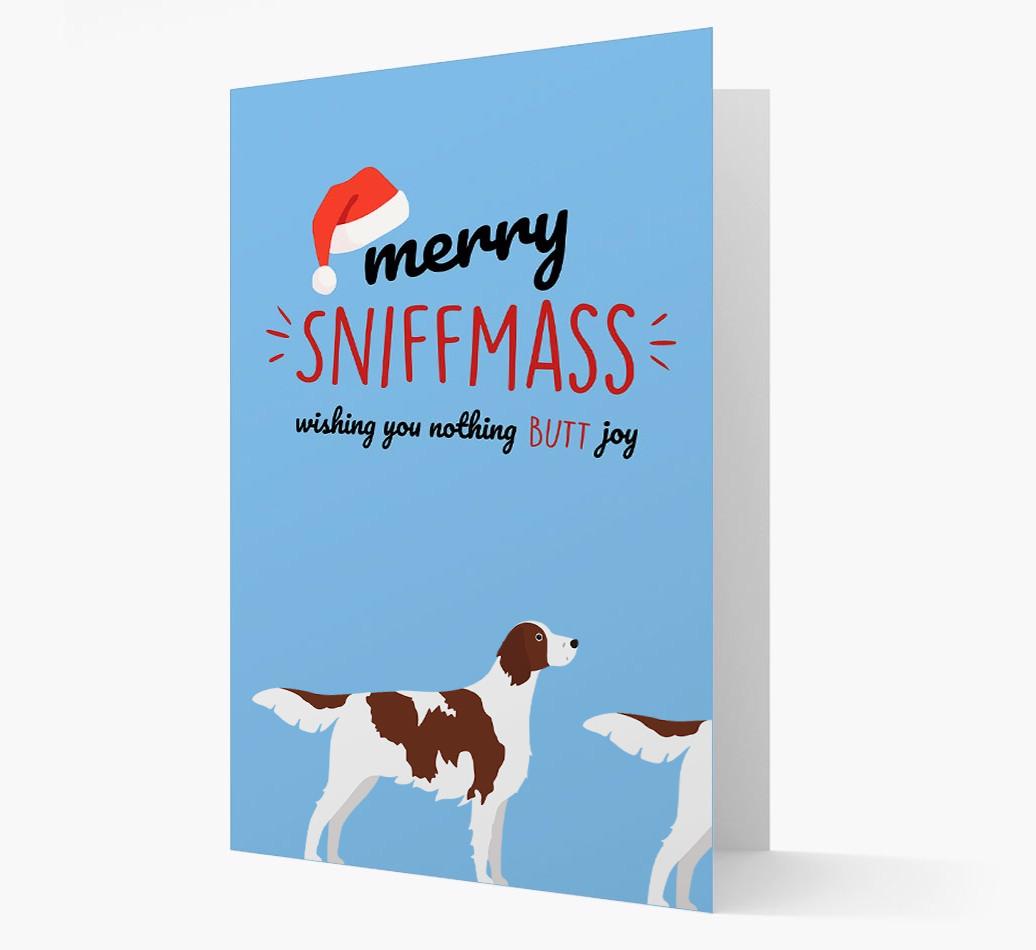 'Merry Sniffmass' - Personalized {breedFullName} Christmas Card