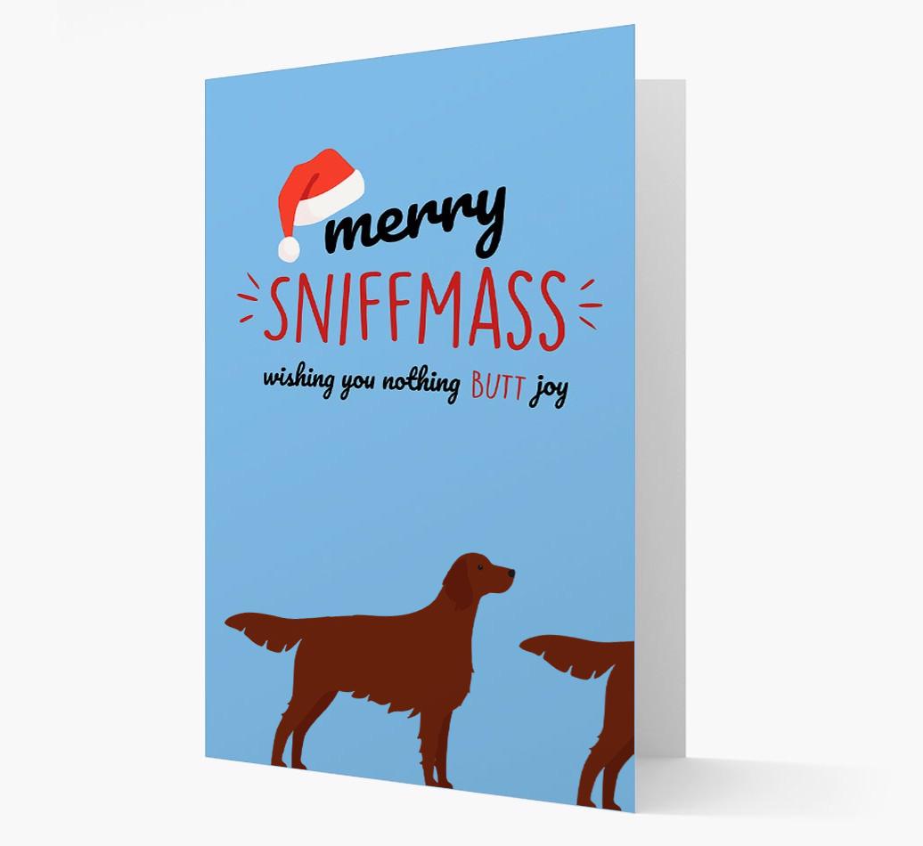 'Merry Sniffmass' - Personalized {breedFullName} Christmas Card