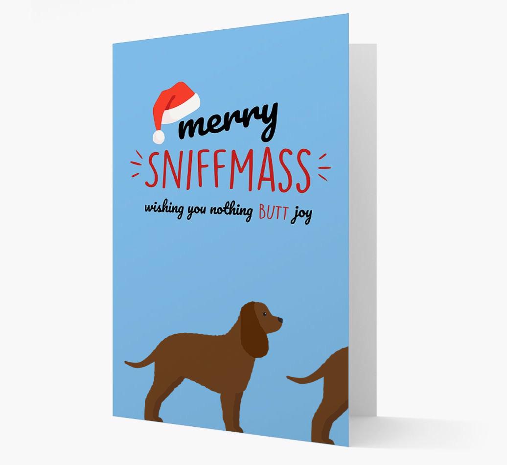 'Merry Sniffmass' - Personalized {breedFullName} Christmas Card