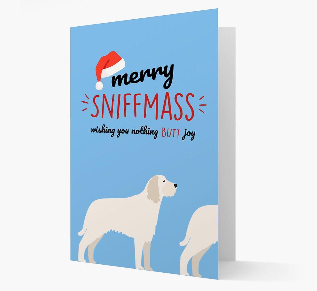 'Merry Sniffmass' - Personalized {breedFullName} Christmas Card