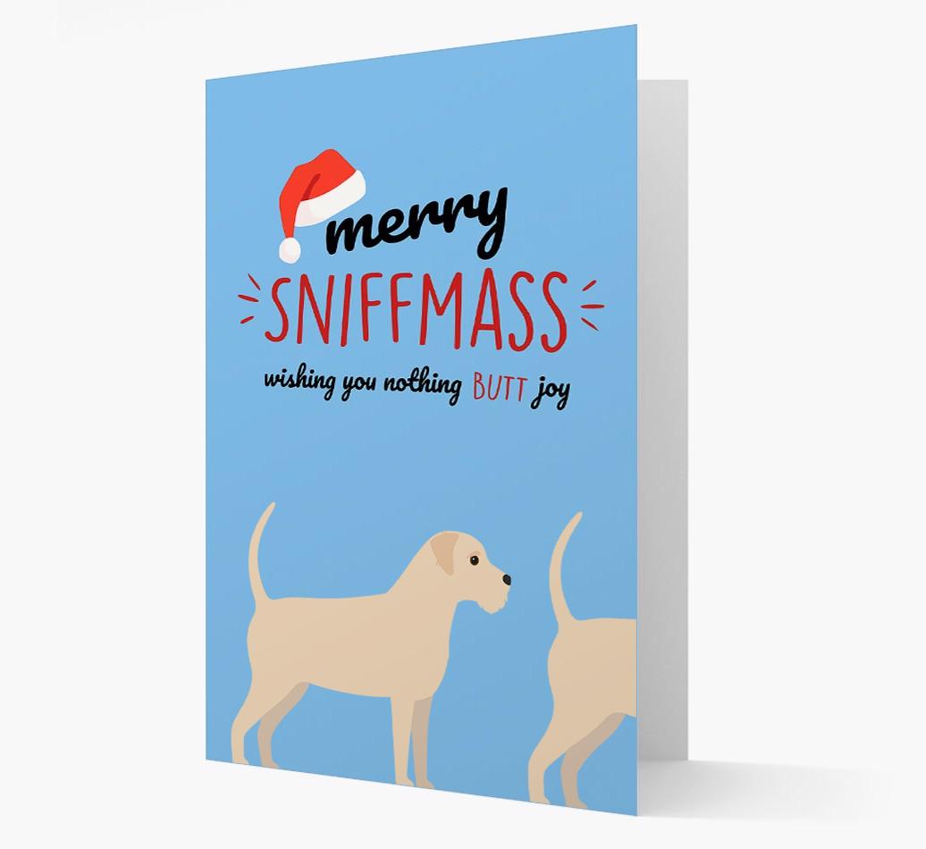 'Merry Sniffmass' - Personalized {breedFullName} Christmas Card
