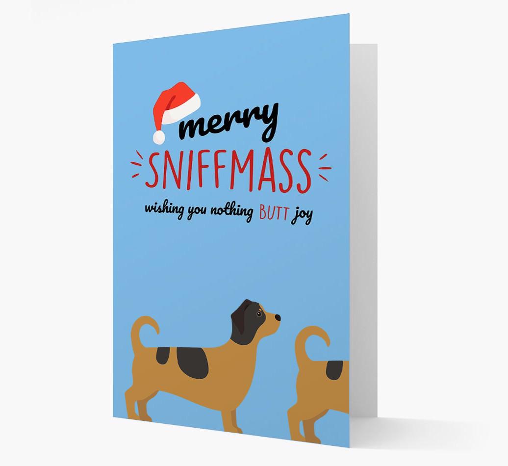 'Merry Sniffmass' - Personalized {breedFullName} Christmas Card