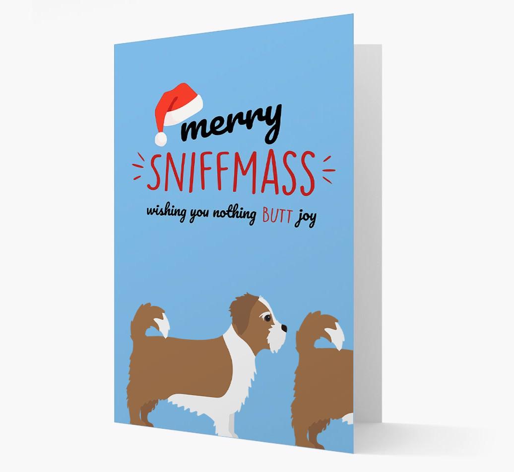 'Merry Sniffmass' - Personalized {breedFullName} Christmas Card