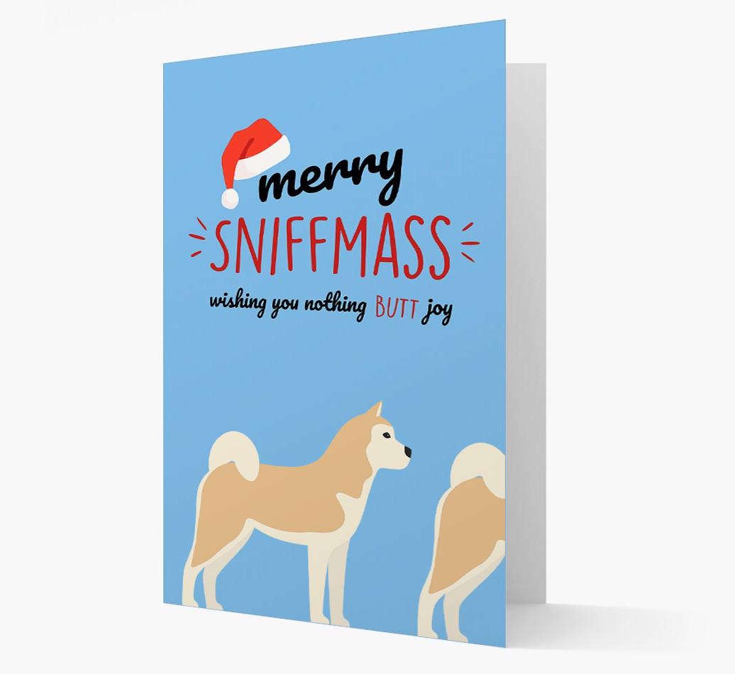 'Merry Sniffmass' - Personalized {breedFullName} Christmas Card