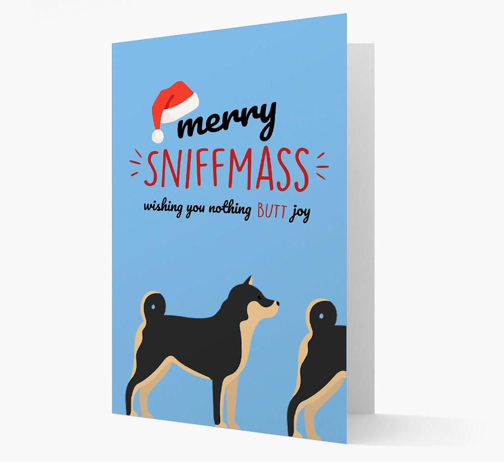 'Merry Sniffmass' - Personalized {breedFullName} Christmas Card