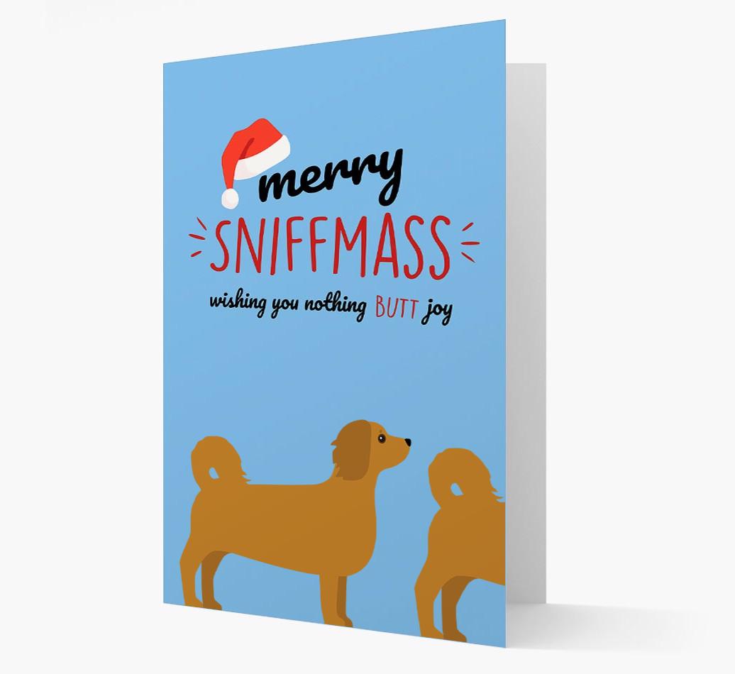 'Merry Sniffmass' - Personalized {breedFullName} Christmas Card