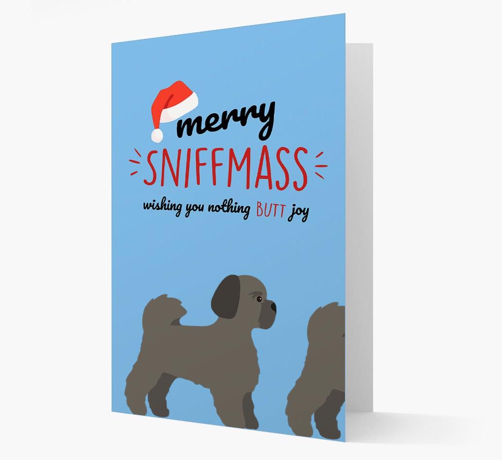 'Merry Sniffmass' - Personalized {breedFullName} Christmas Card