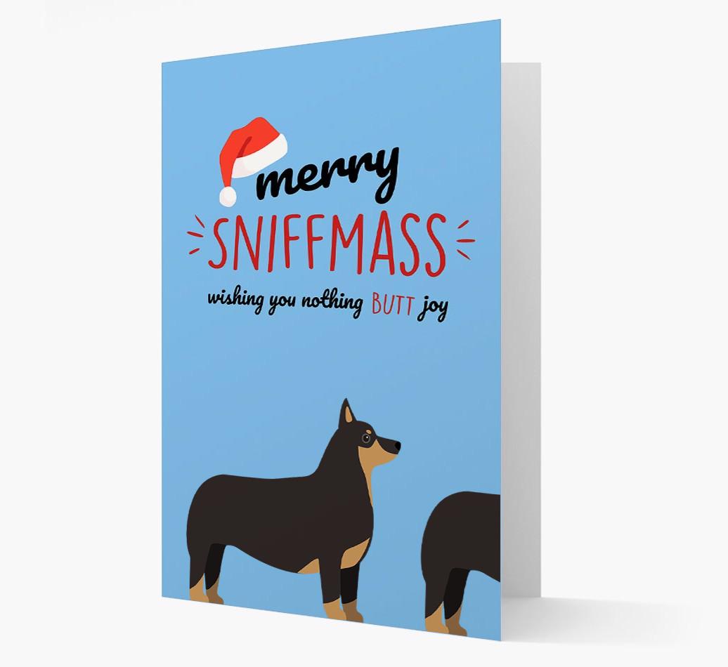 'Merry Sniffmass' - Personalized {breedFullName} Christmas Card