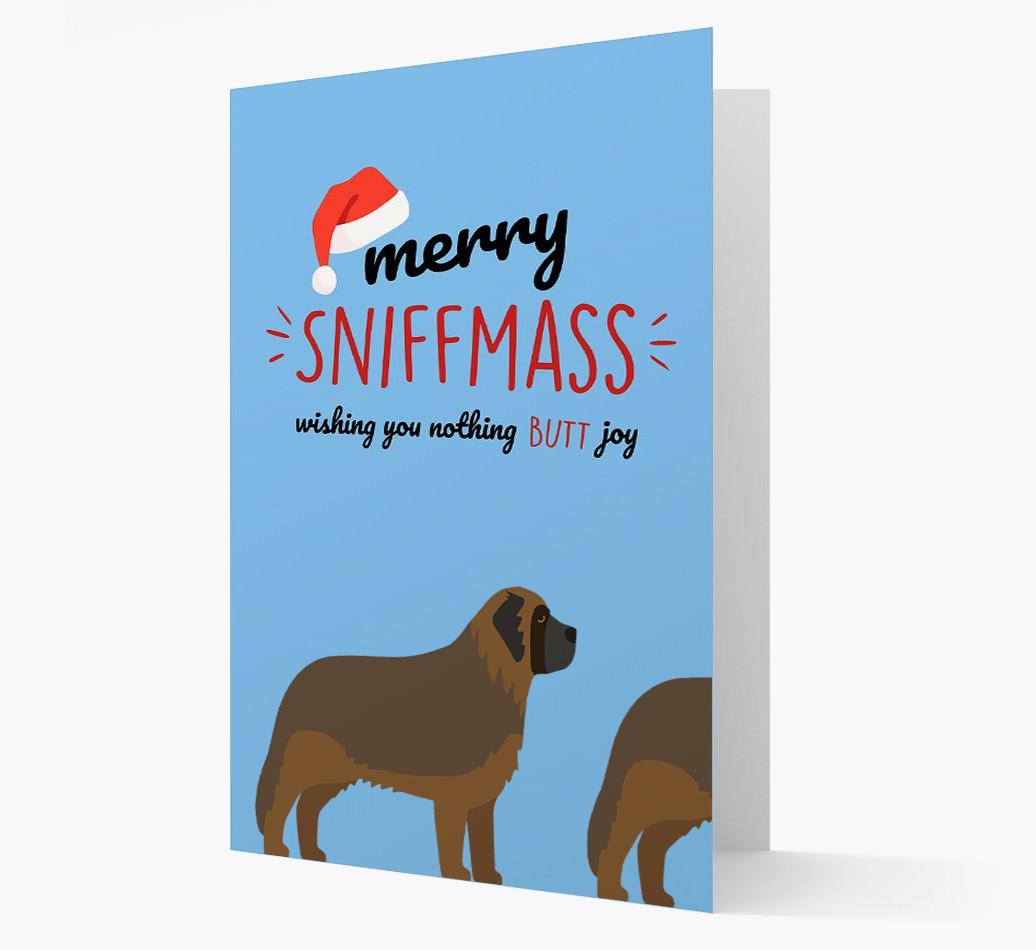 'Merry Sniffmass' - Personalized {breedFullName} Christmas Card