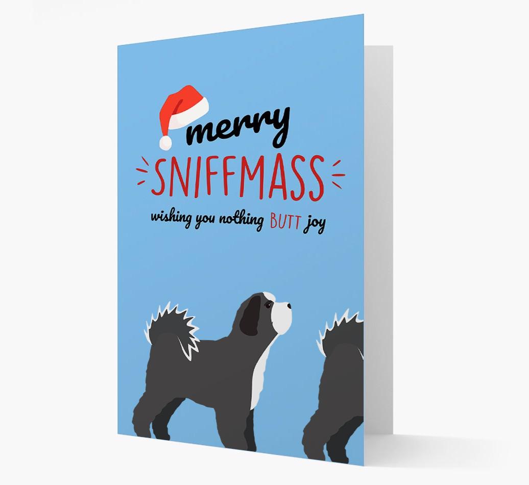 'Merry Sniffmass' - Personalized {breedFullName} Christmas Card