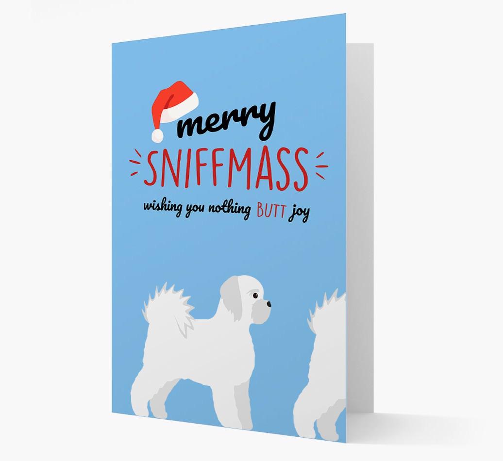 'Merry Sniffmass' - Personalized {breedFullName} Christmas Card