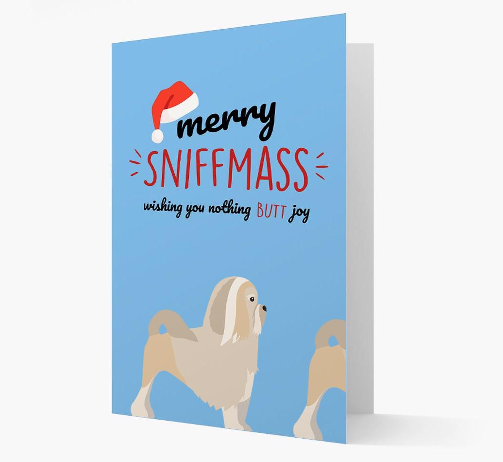 'Merry Sniffmass' - Personalized {breedFullName} Christmas Card