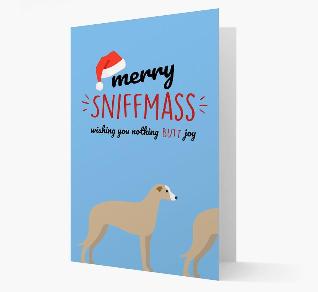 'Merry Sniffmass' - Personalized {breedFullName} Christmas Card