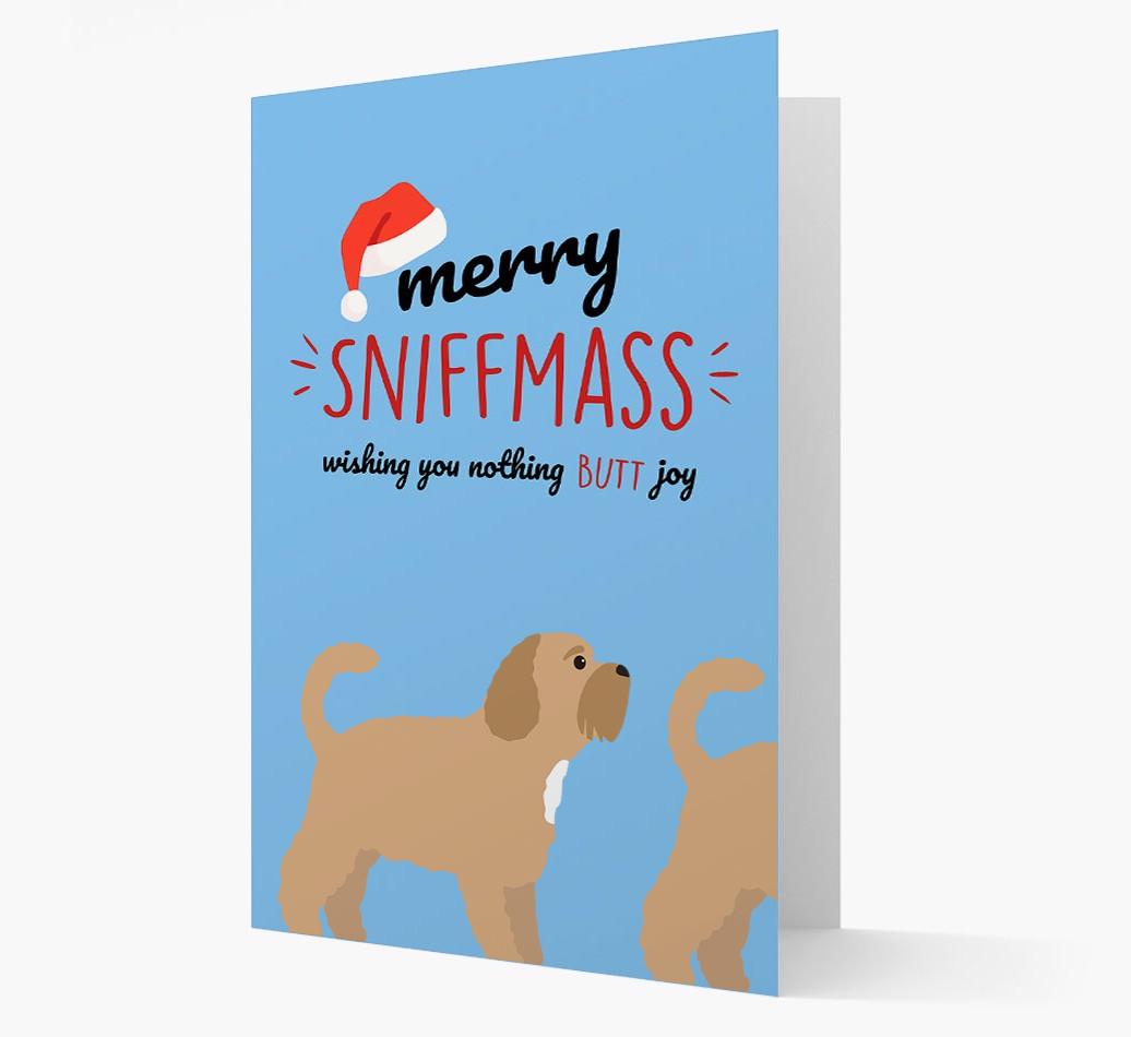 'Merry Sniffmass' - Personalized {breedFullName} Christmas Card