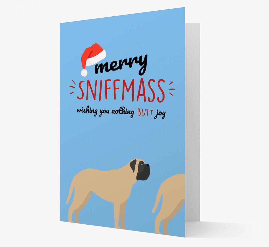 'Merry Sniffmass' - Personalized {breedFullName} Christmas Card