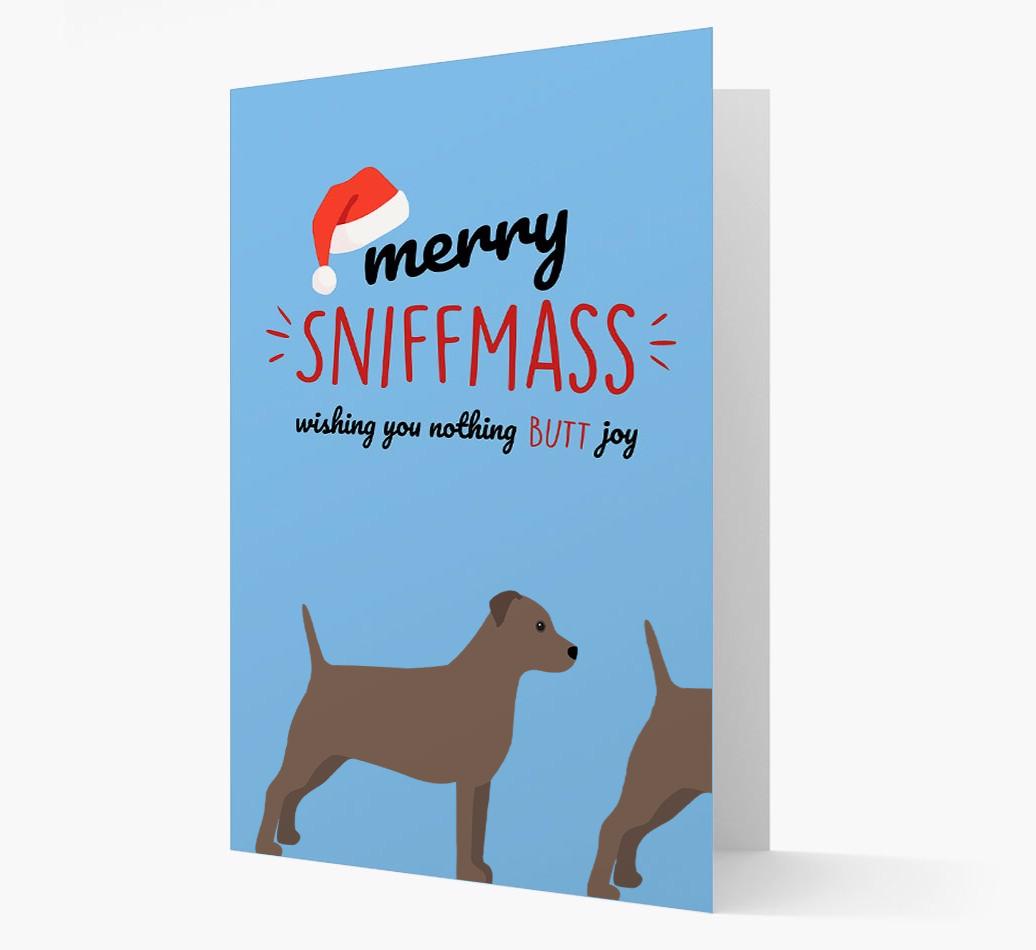 'Merry Sniffmass' - Personalized {breedFullName} Christmas Card
