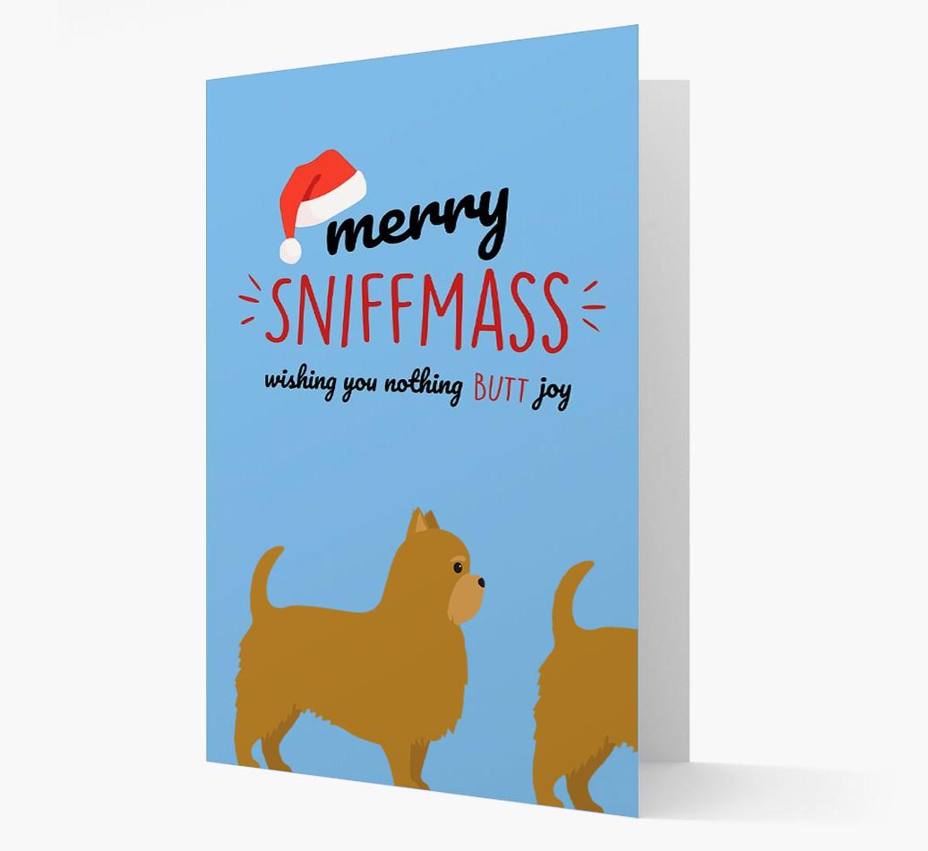 'Merry Sniffmass' - Personalized {breedFullName} Christmas Card