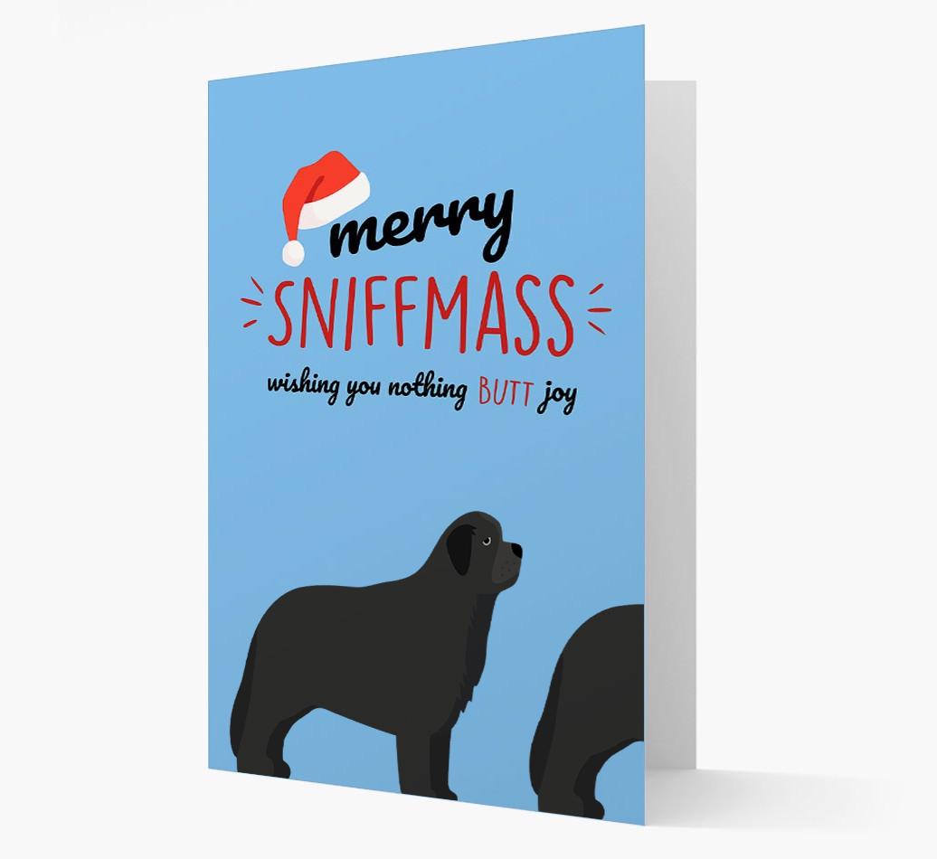 'Merry Sniffmass' - Personalized {breedFullName} Christmas Card