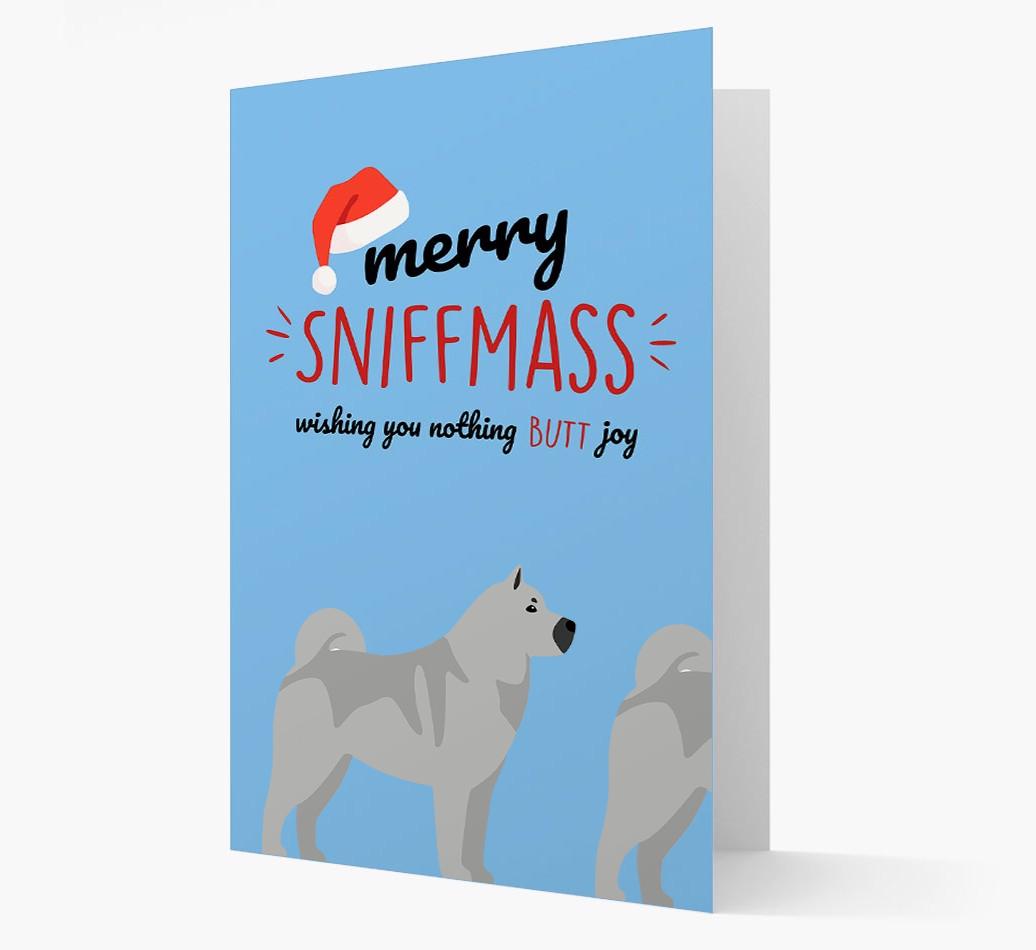 'Merry Sniffmass' - Personalised {breedFullName} Christmas Card