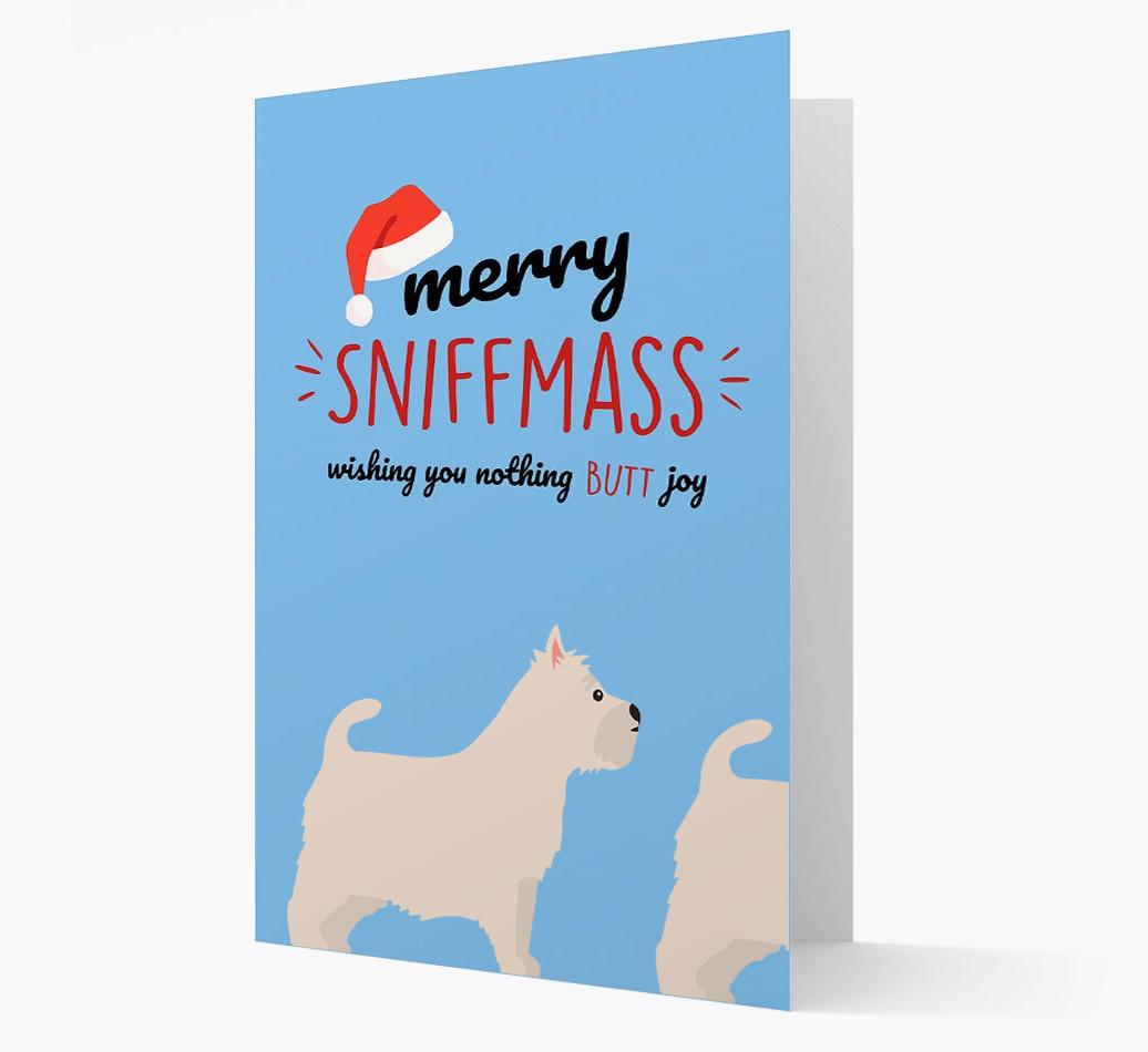 'Merry Sniffmass' - Personalized {breedFullName} Christmas Card