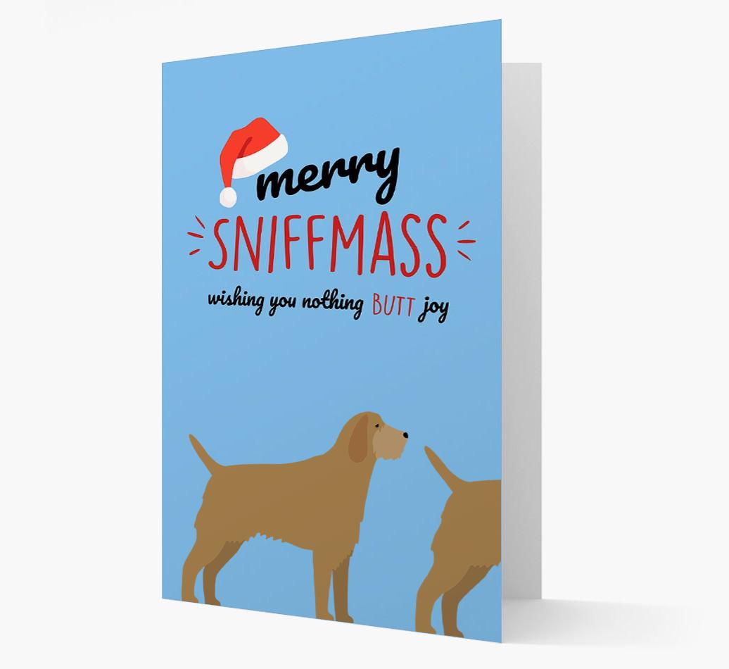 'Merry Sniffmass' - Personalized {breedFullName} Christmas Card