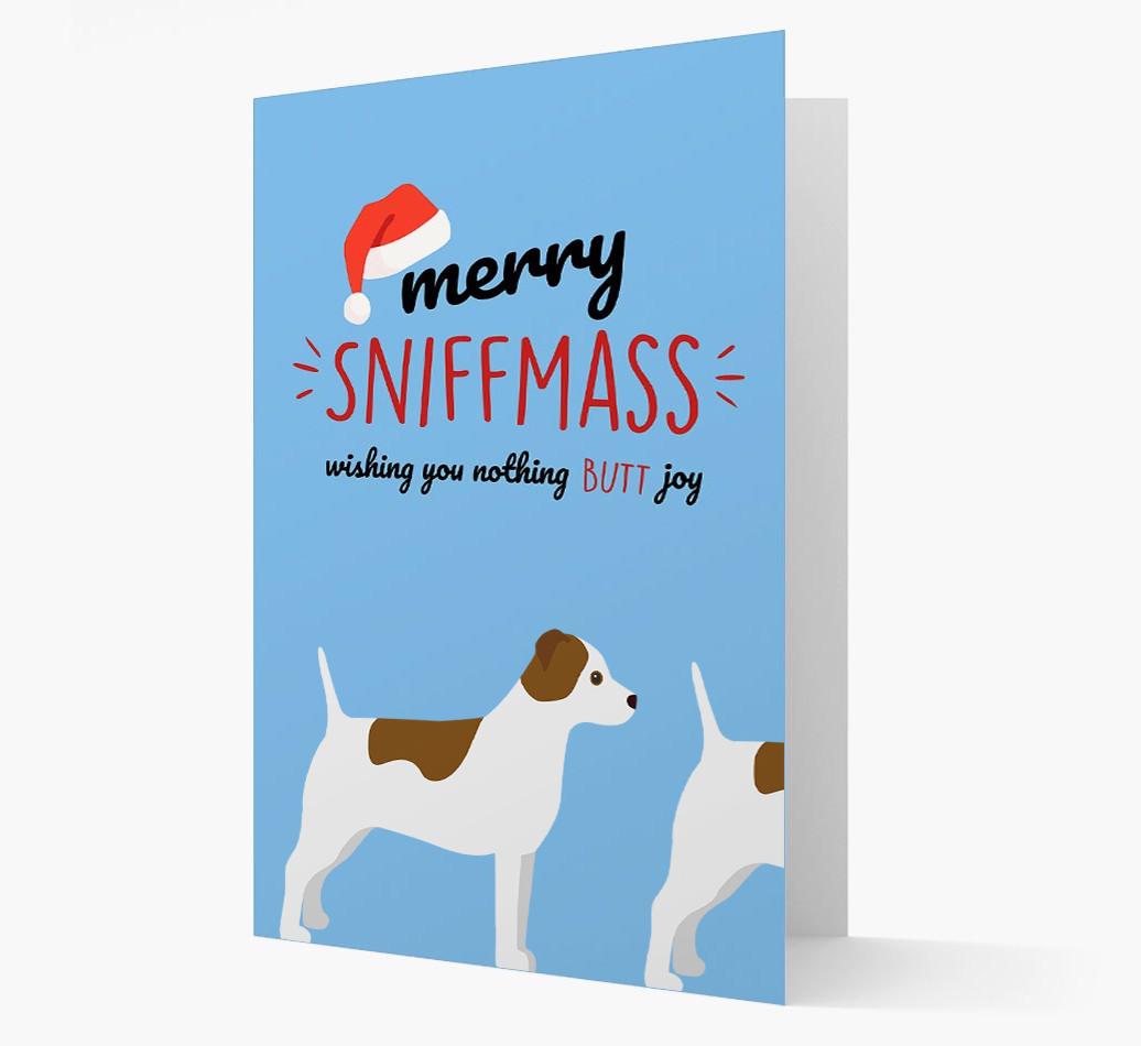 'Merry Sniffmass' - Personalized {breedFullName} Christmas Card
