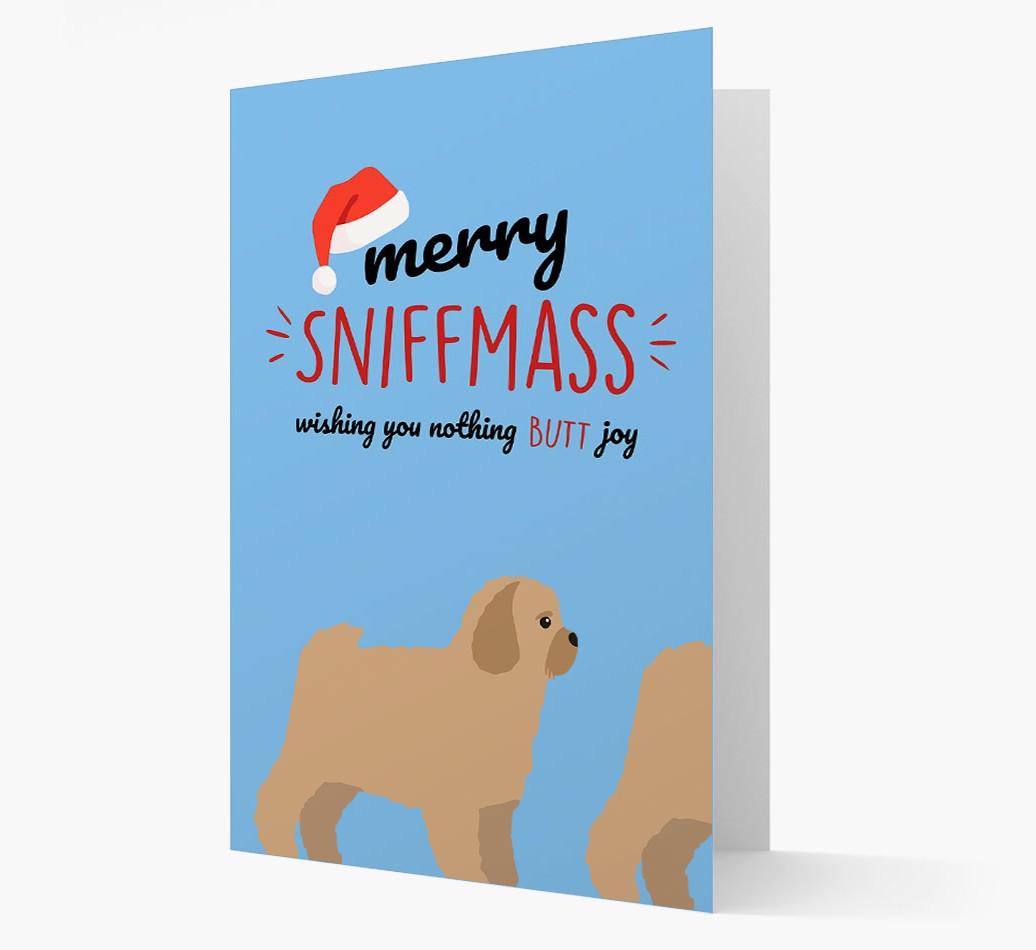 'Merry Sniffmass' - Personalized {breedFullName} Christmas Card