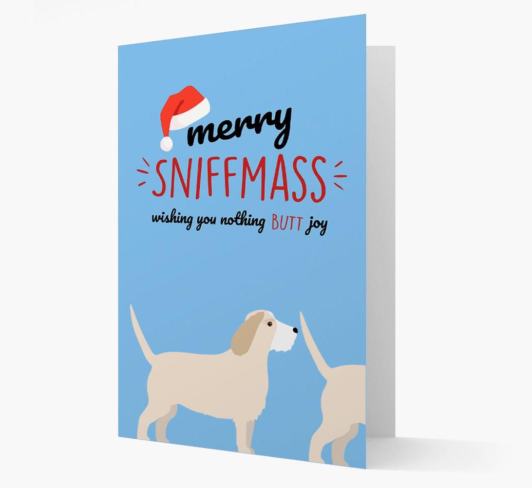 'Merry Sniffmass' - Personalized {breedFullName} Christmas Card