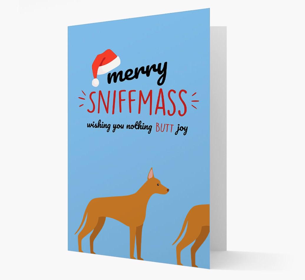 'Merry Sniffmass' - Personalized {breedFullName} Christmas Card